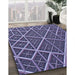 Patterned Purple Rug in Family Room, pat1660blu