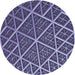 Square Patterned Purple Rug, pat1660blu
