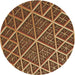 Square Patterned Red Brown Rug, pat1660brn