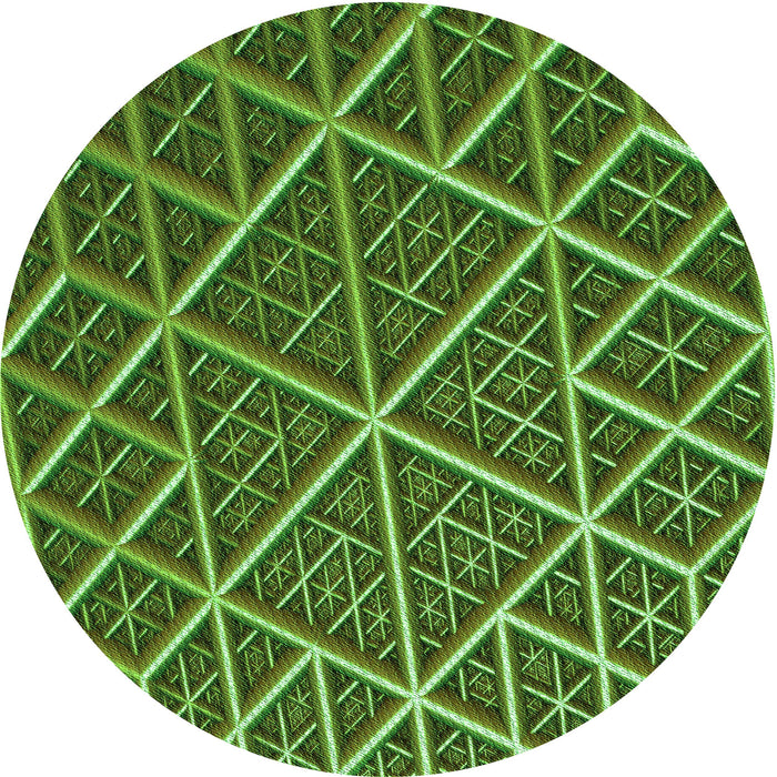 Square Patterned Dark Forest Green Rug, pat1660grn