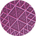 Square Patterned Crimson Purple Rug, pat1660pur