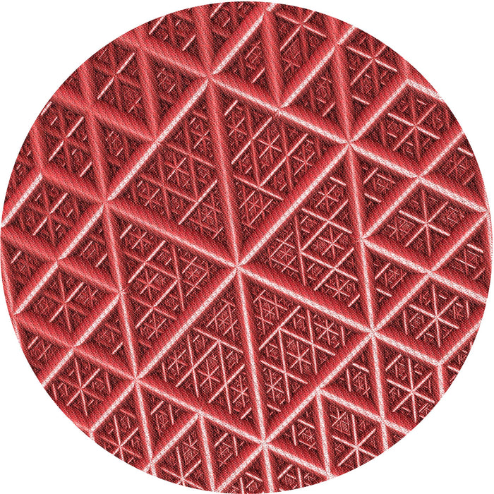 Square Patterned Red Rug, pat1660rd