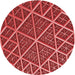 Square Patterned Red Rug, pat1660rd