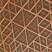 Square Patterned Saffron Red Novelty Rug, pat1660