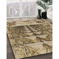 Patterned Red Brown Rug, pat1661brn