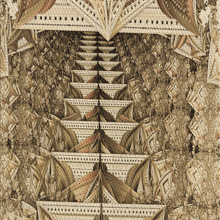 Machine Washable Transitional Red Brown Rug, wshpat1661brn