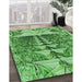 Patterned Green Rug in Family Room, pat1661grn