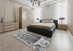 Patterned Silver Gray Rug in a Bedroom, pat1661gry