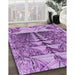 Machine Washable Transitional Dark Orchid Purple Rug in a Family Room, wshpat1661pur