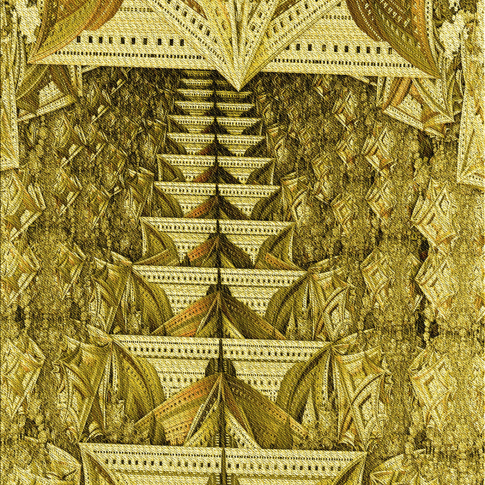 Patterned Dark Bronze Brown Rug, pat1661yw
