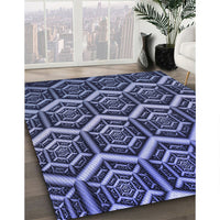 Patterned Blue Rug, pat1662blu