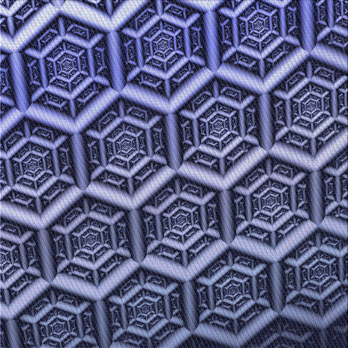 Round Patterned Blue Rug, pat1662blu