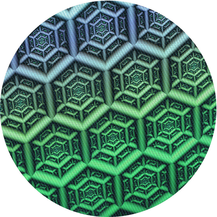 Square Machine Washable Transitional Medium Sea Green Rug in a Living Room, wshpat1662lblu