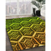 Patterned Pistachio Green Rug in Family Room, pat1662yw