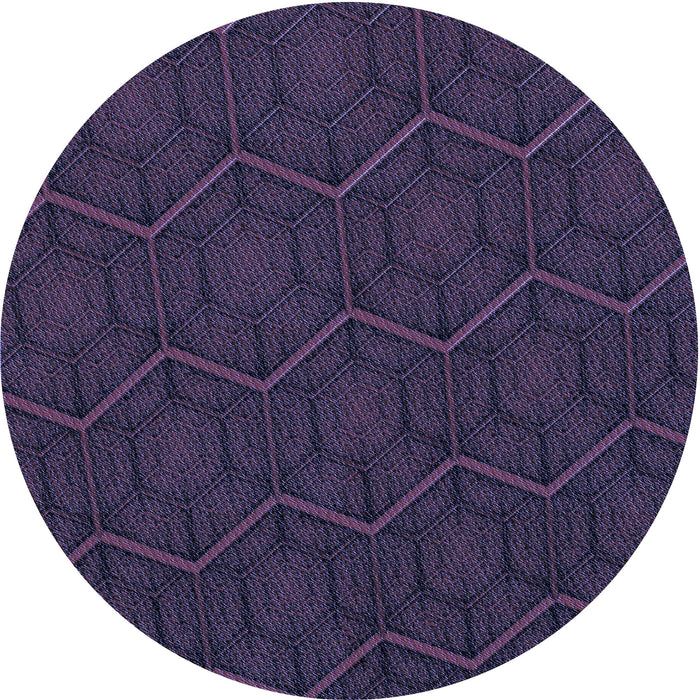 Square Patterned Deep Periwinkle Purple Rug, pat1663blu