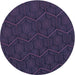 Square Patterned Deep Periwinkle Purple Rug, pat1663blu
