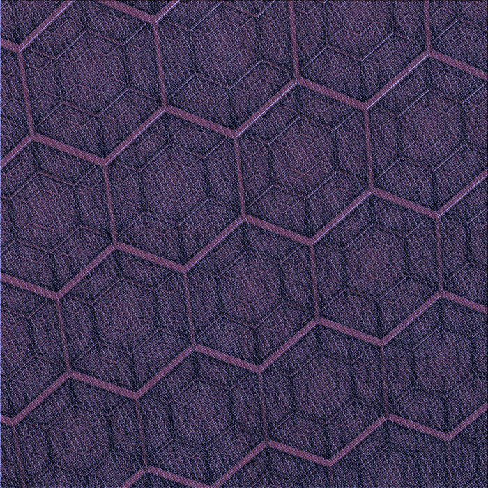 Round Patterned Deep Periwinkle Purple Rug, pat1663blu