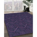 Machine Washable Transitional Deep Periwinkle Purple Rug in a Family Room, wshpat1663blu