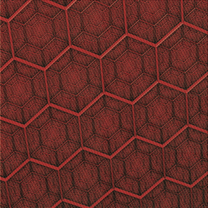 Round Patterned Crimson Red Rug, pat1663brn