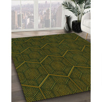 Patterned Midnight Gray Rug, pat1663grn
