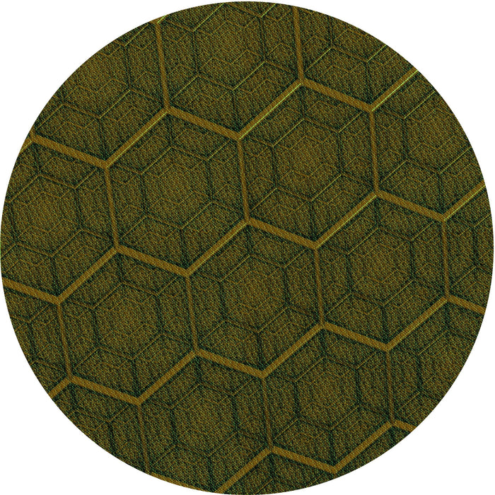 Square Patterned Midnight Gray Rug, pat1663grn