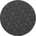 Square Patterned Charcoal Black Rug, pat1663gry