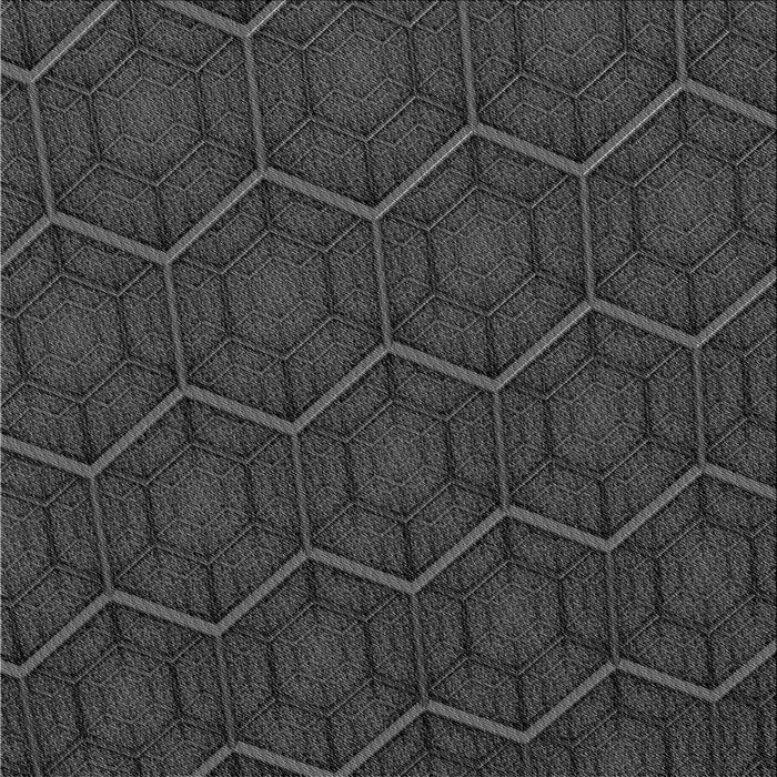 Round Machine Washable Transitional Charcoal Black Rug, wshpat1663gry