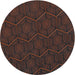 Square Patterned Coffee Brown Rug, pat1663lblu