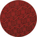 Square Patterned Tomato Red Rug, pat1663org