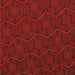 Round Patterned Tomato Red Rug, pat1663org