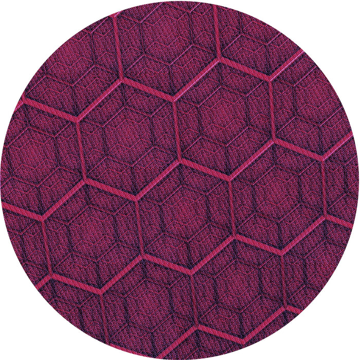 Square Patterned Dark Magenta Purple Rug, pat1663pur