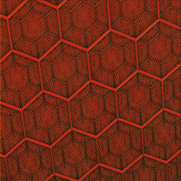 Round Patterned Tomato Red Rug, pat1663yw