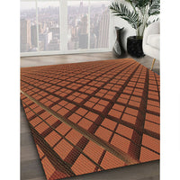 Patterned Orange Rug, pat1664brn