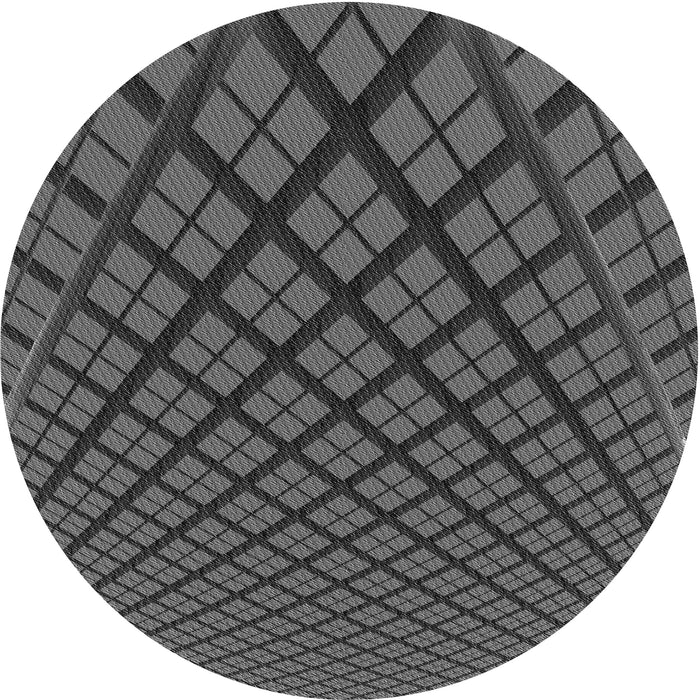 Square Patterned Platinum Gray Rug, pat1664gry