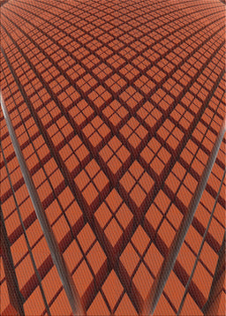 Patterned Orange Novelty Rug, pat1664