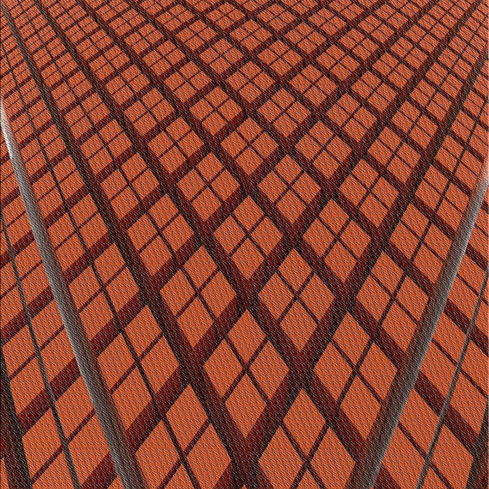 Patterned Orange Novelty Rug, pat1664