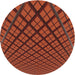 Sideview of Patterned Orange Novelty Rug, pat1664