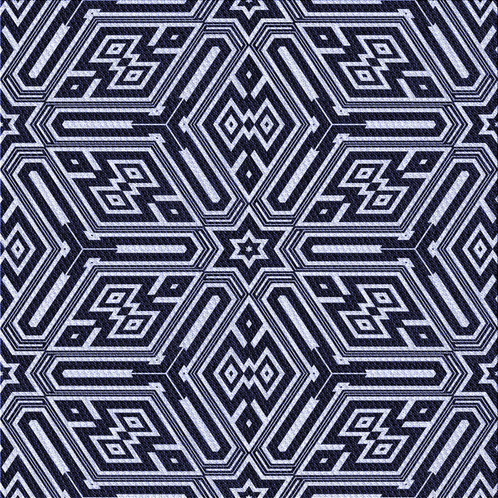 Round Patterned Night Blue Rug, pat1665blu