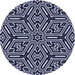 Square Patterned Night Blue Rug, pat1665blu