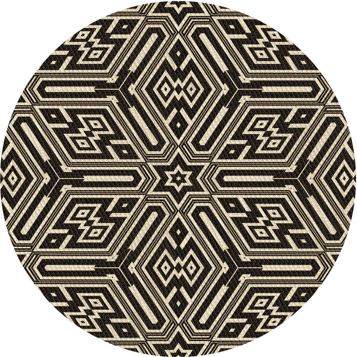 Square Patterned Light French Beige Brown Rug, pat1665brn