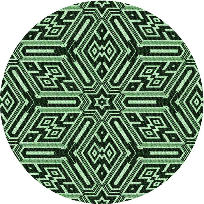 Square Machine Washable Transitional Black Rug in a Living Room, wshpat1665grn