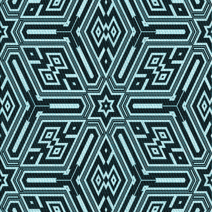 Patterned Deep Teal Green Rug, pat1665lblu