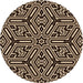 Square Patterned Black Brown Rug, pat1665org