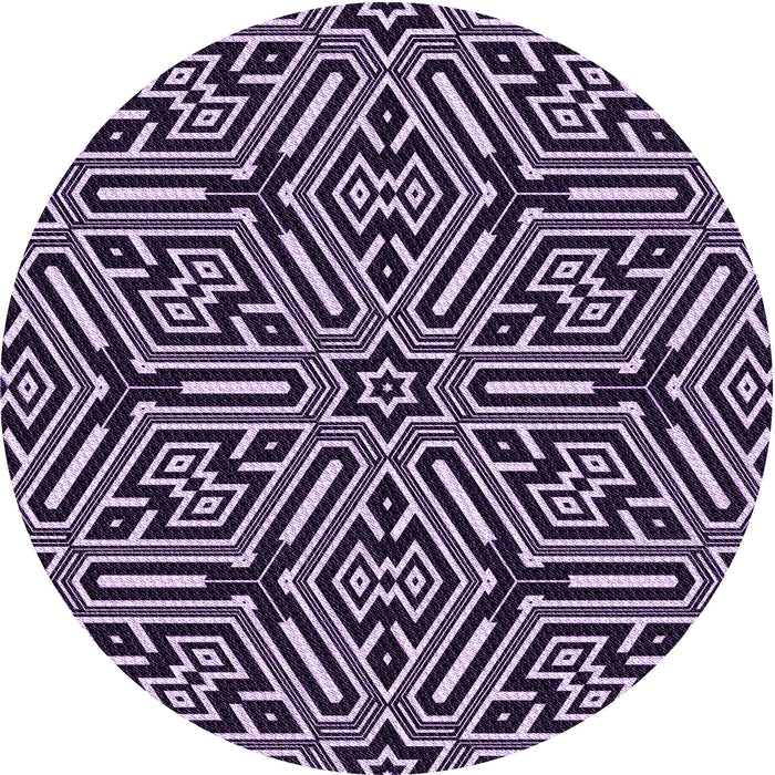 Square Machine Washable Transitional Bright Lilac Purple Rug in a Living Room, wshpat1665pur