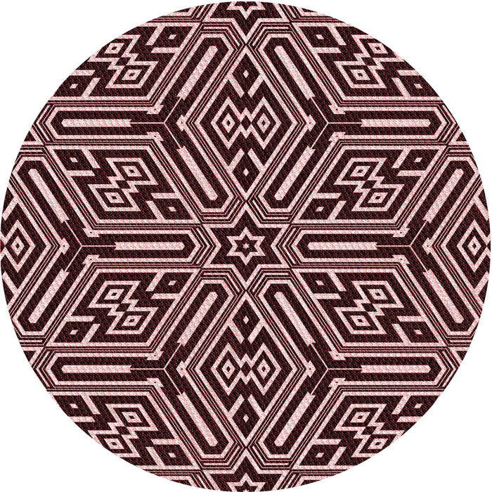 Square Patterned Red Rug, pat1665rd