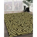 Machine Washable Transitional Metallic Gold Rug in a Family Room, wshpat1665yw