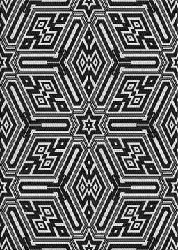 Patterned Black Novelty Rug, pat1665
