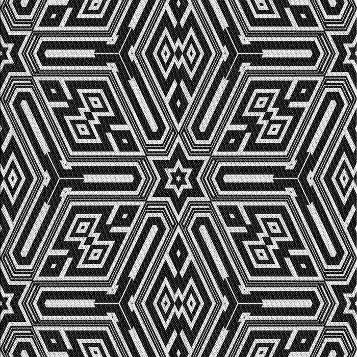 Patterned Black Novelty Rug, pat1665