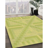 Patterned Yellow Rug, pat1666brn