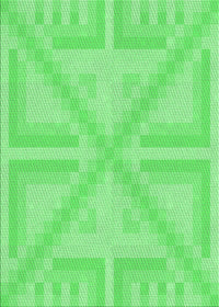 Machine Washable Transitional Neon Green Rug, wshpat1666grn